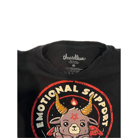 Threadless National Support Demon Black T-Shirt Mens XL - Picture 3 of 4